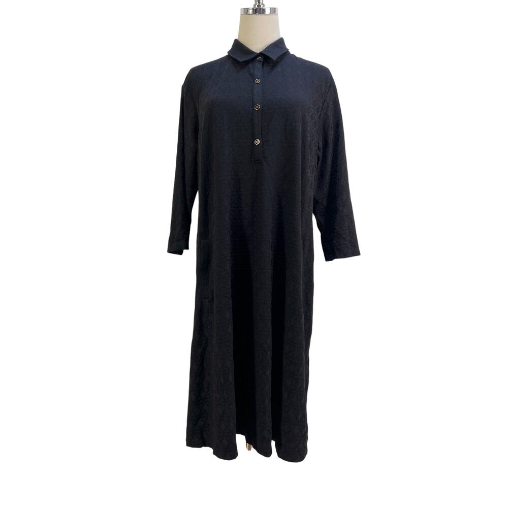 J. McLaughlin Catalina Black Textured Dress